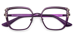 Frieze Rectangle Purple Glasses