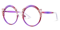 Nelida Round Purple Glasses