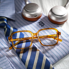 Talia Square Yellow Glasses