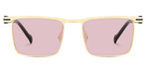 Violet Browline Gold Sunglasses