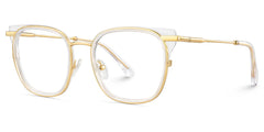 Cameron Square Clear Gold Glasses