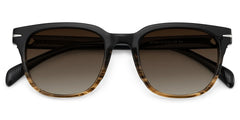 Rocco Rectangle Brown Frame Polarized Sunglasses