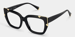 Refined black cat-eyes with a timeless elegance.