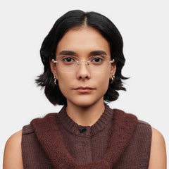 Seth Rectangle Rose Gold Glasses