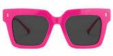 Gilberto Square Bright Pink Glasses