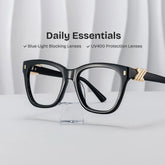 Mae Square Black Glasses