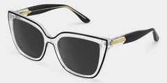 Mirta Square Black-Clear Glasses