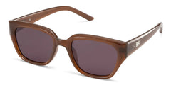 Serene Cat Eye Brown Clear Polarized Sunglasses