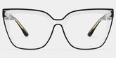Mirta Square Black-Clear Glasses