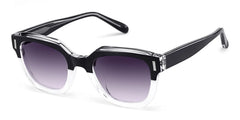 Nia Square Black Clear Sunglasses
