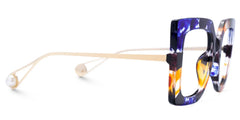 Qatar Square Blue/Black Glasses