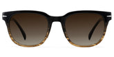 Rocco Rectangle Brown Frame Polarized Sunglasses