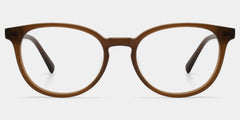 Allison Matte Brown Round Glasses