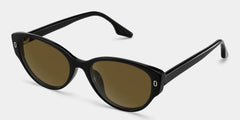Livia Cat eye Black Polarized Sunglasses