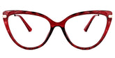 Lucas Cateye Red Glasses