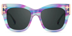 Minfia Square Blue Purple Glasses