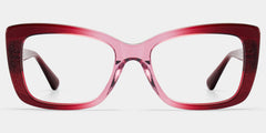 Leona Rectangle Red Glasses