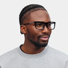 Ease Rectangle Black Glasses