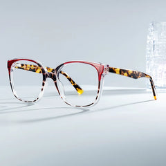 Siner Square Red Tortoise Glasses