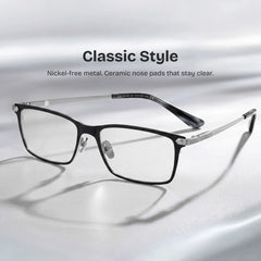 Alexander Rectangle Black Glasses