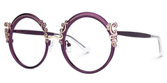 Nelida Round Purple Glasses