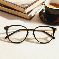 Amanda Rectangle Black Glasses