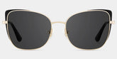 Tessa Cat-Eye Black Gold Glasses