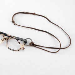 Adjustable Eyeglasses Leather Strap Alloy Ring