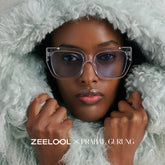 A clear, oversized frame that's playful and chic.