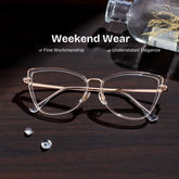 Sloane Cat-Eye Clear Glasses