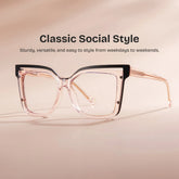 Twolla Square Beige Glasses