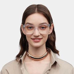Sage Rectangle Clear Glasses