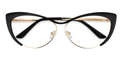 Ellen Cateye Black Glasses