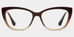 Harlow Rectangle Brown Glasses