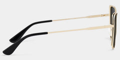 Tessa Cat-Eye Black Gold Glasses