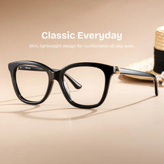 Isabella Black Square Glasses