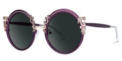 Nelida Round Purple Glasses