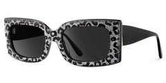Orduno Rectangle Gray Leopard Sunglasses