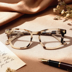 Heather Square Tortoise Glasses