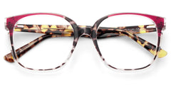 Siner Square Red Tortoise Glasses