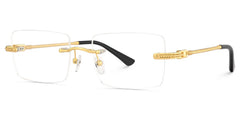 Peavy Rectangle Gold Glasses