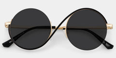 Flozif Round Black Glasses