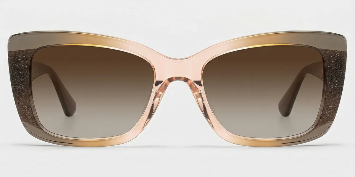 Leona Rectangle Brown Glasses