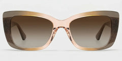 Leona Rectangle Brown Glasses