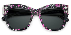 Minfia Square Black Pink Glasses