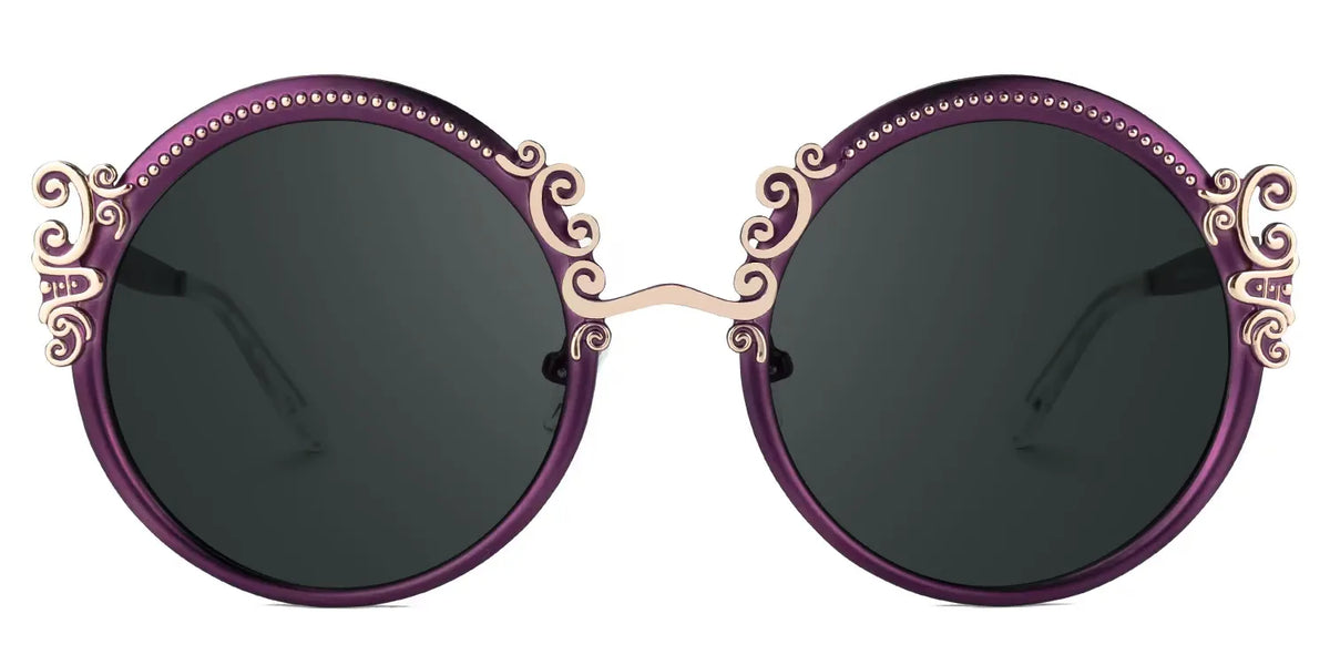 Nelida Round Purple Glasses
