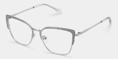 Javier Rectangle Silver Glasses