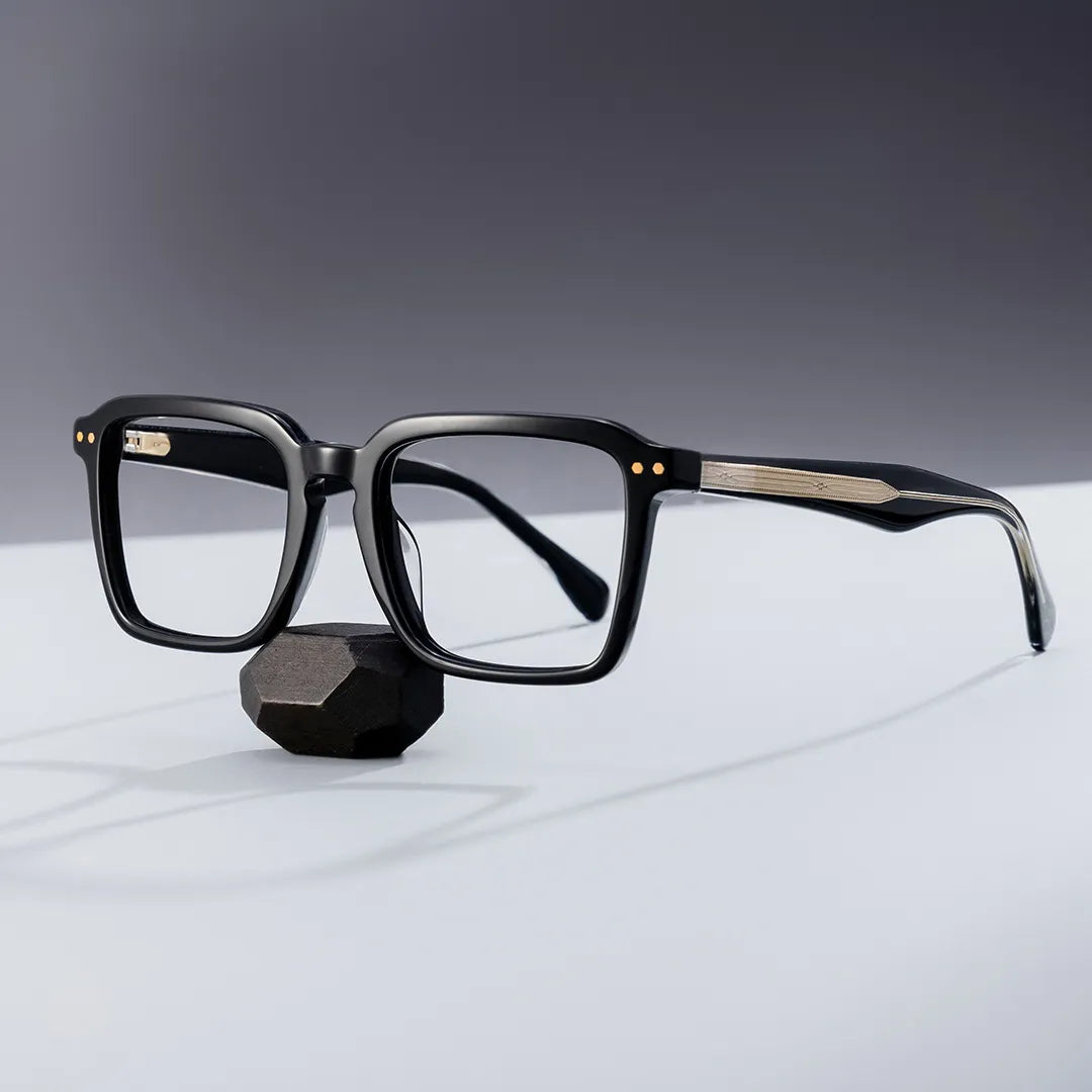 Vickerie Rectangle Black Glasses