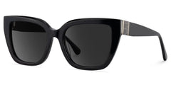 Tamarrah Cateye Black Sunglasses