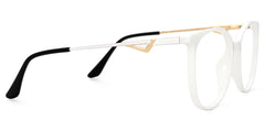 Chanty Round White Glasses